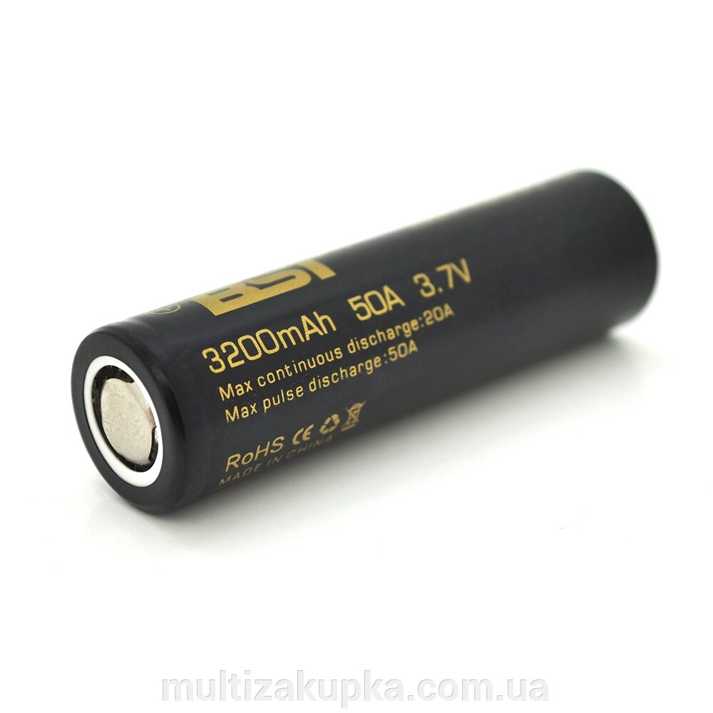 Акумулятор 18650 Li-Ion BST, 3200mAh, 3.7V, Black від компанії Mультізакупка - фото 1