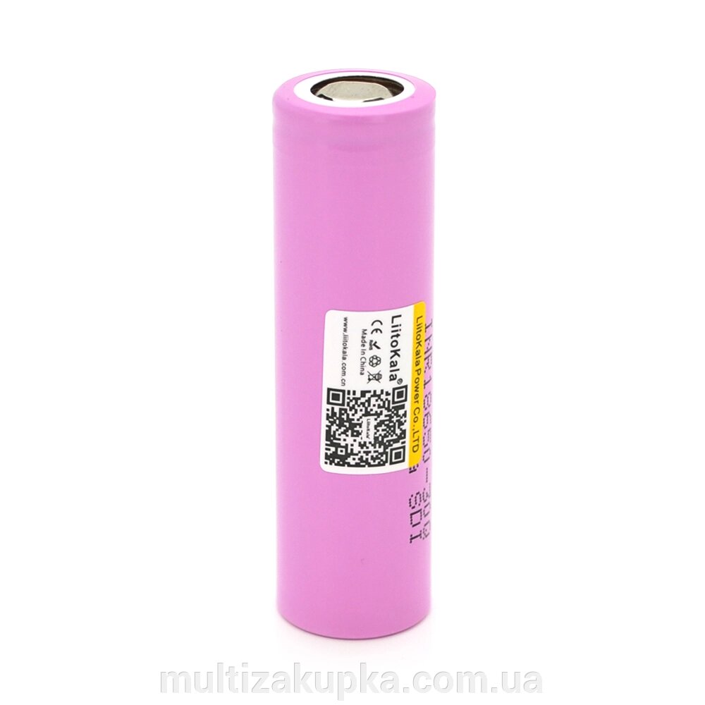 Акумулятор 18650 Li-Ion LiitoKala Lii-30Q, 3000mah (2900-3100mah), 27A, 3.7V (2.5-4.25V), Pink, PVC від компанії Mультізакупка - фото 1