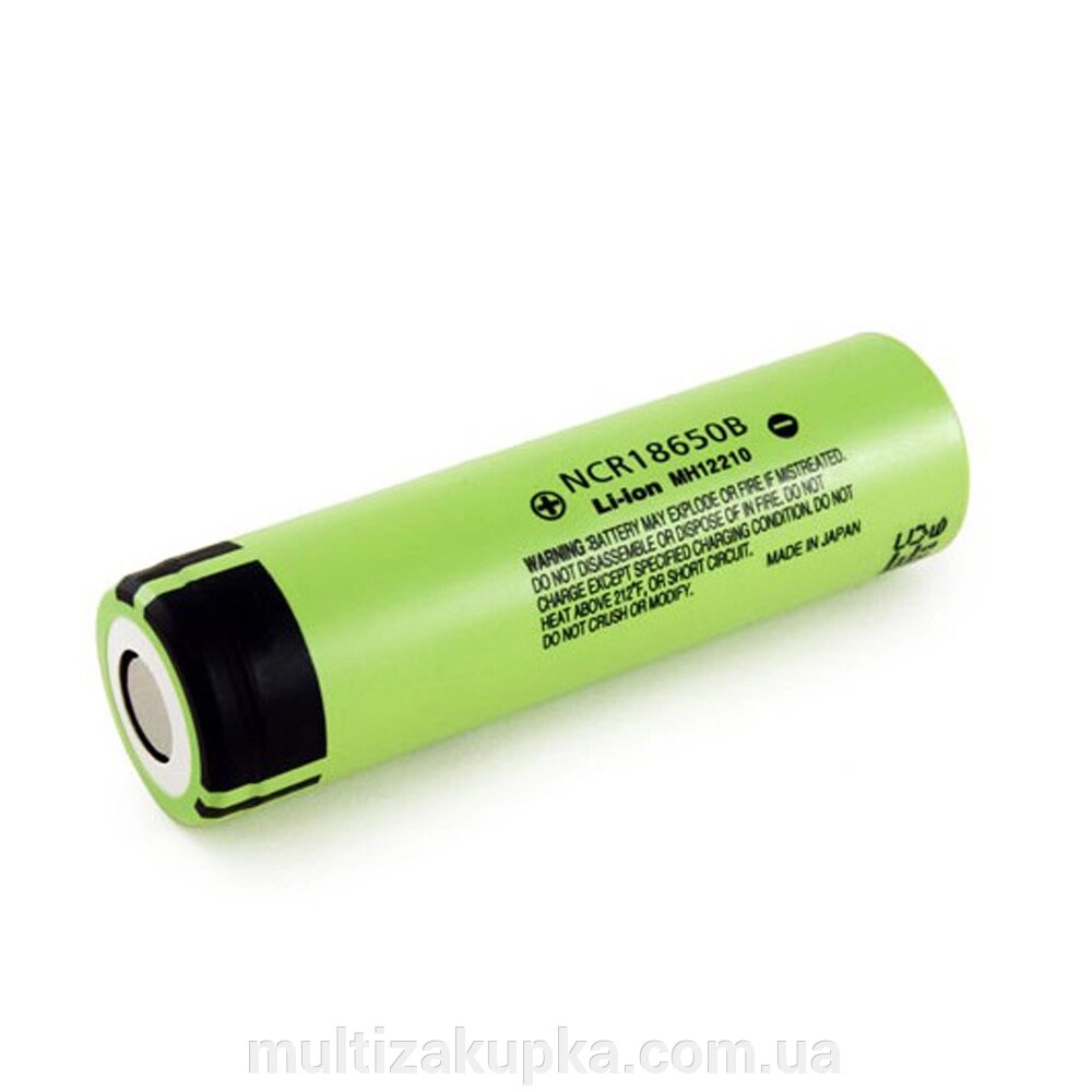 Акумулятор 18650 Li-Ion Panasonic NCR18650B, 1500mAh, 6.8A, 4.2/3.6/2.5V, GREEN (TIP TOP), OEM від компанії Mультізакупка - фото 1