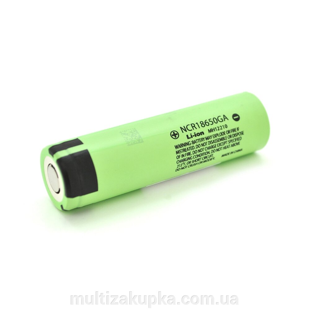 Акумулятор 18650 Li-Ion Panasonic NCR18650GA, 3300mAh, 10A, 4.2/3.6/2.5V, Green від компанії Mультізакупка - фото 1