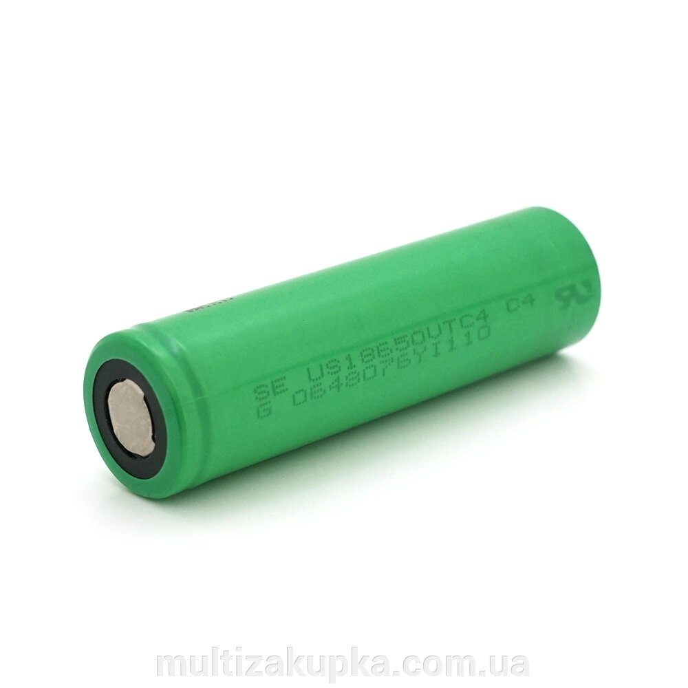 Акумулятор 18650 Li-Ion Sony US18650VTC4, 2100mAh, 25A, 4.2 / 3.6 / 2.5V, GREEN, 2 шт в упаковці, ціна за 1 шт від компанії Mультізакупка - фото 1