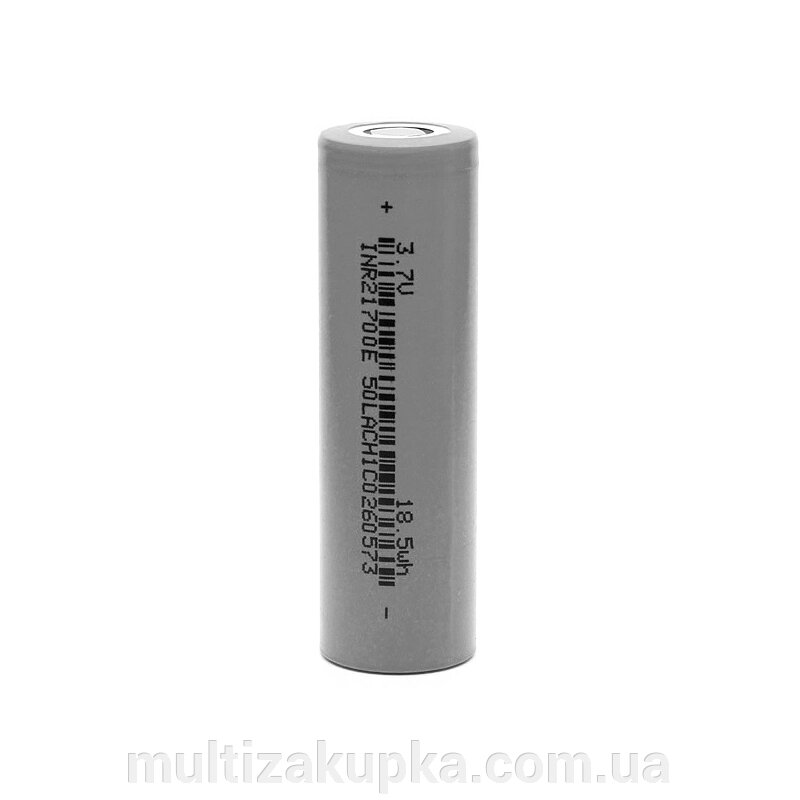 Акумулятор 21700 Li-Ion Samsung (For Tesla) INR21700E, 3000mAh-5C, 4.2/3.7/2.5V, Gray, 2 шт. в упаковці, ціна за 1 шт від компанії Mультізакупка - фото 1