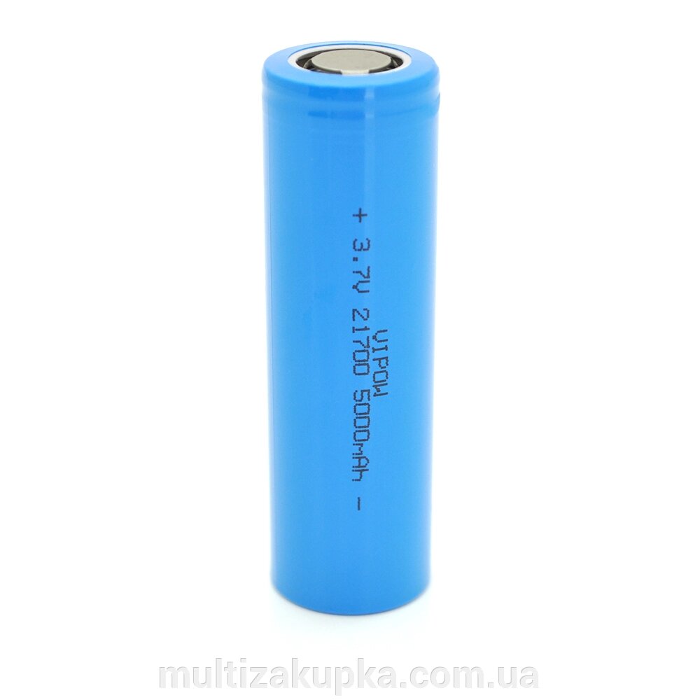 Акумулятор 21700 Li-Ion Vipow ICR21700 FlatTop, 5000mAh, 3.7V, Blue Q50/500 від компанії Mультізакупка - фото 1