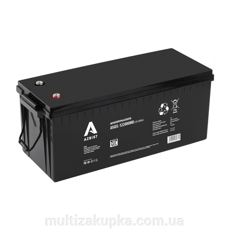 Акумулятор AZBIST Super GEL ASGEL-122000M8, Black Case, 12V 200.0Ah (522 x 240 x 219) Q1/18 від компанії Mультізакупка - фото 1