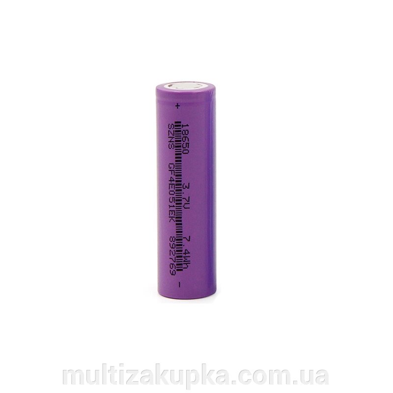 Акумулятор Li-ion 18650 3000mAh 3.7V, Purple, 2 шт. в упаковці, ціна за 1 шт від компанії Mультізакупка - фото 1