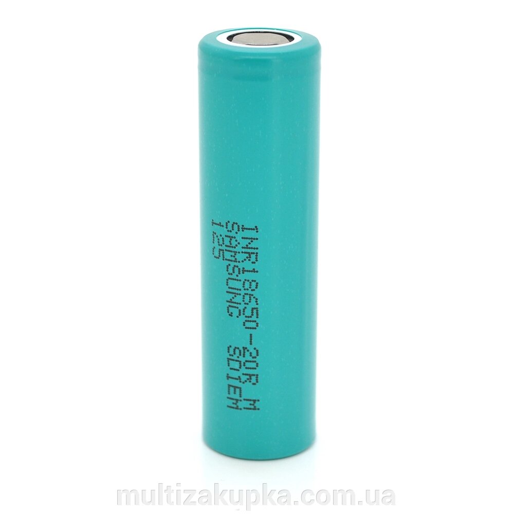 Акумулятор Li-Ion 18650 Samsung INR18650-20R, 2000mAh, 22A, 4.2/3.7/2.5V, GREEN, 2 шт в упаковці, ціна за 1 шт від компанії Mультізакупка - фото 1