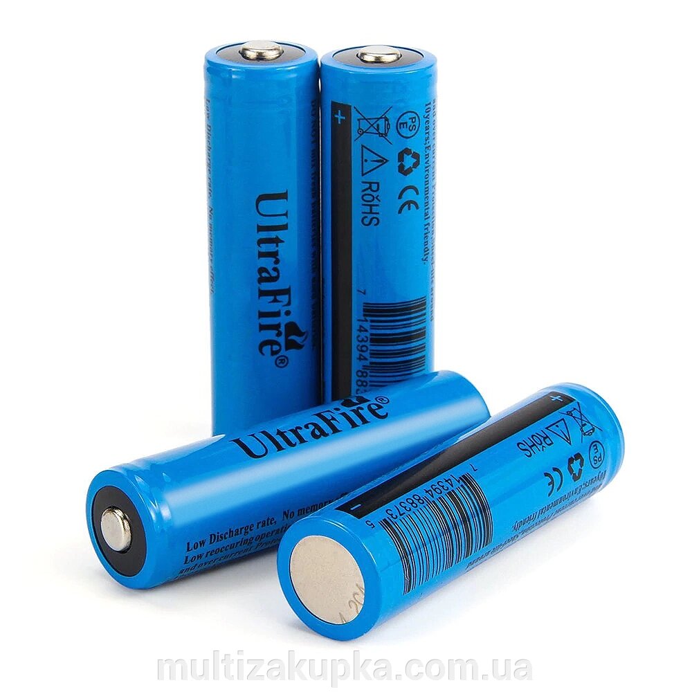 Акумулятор Li-ion UltraFire 18650 2000mAh 3.7V, Blue, 2 шт. в упаковці, ціна за 1 шт від компанії Mультізакупка - фото 1