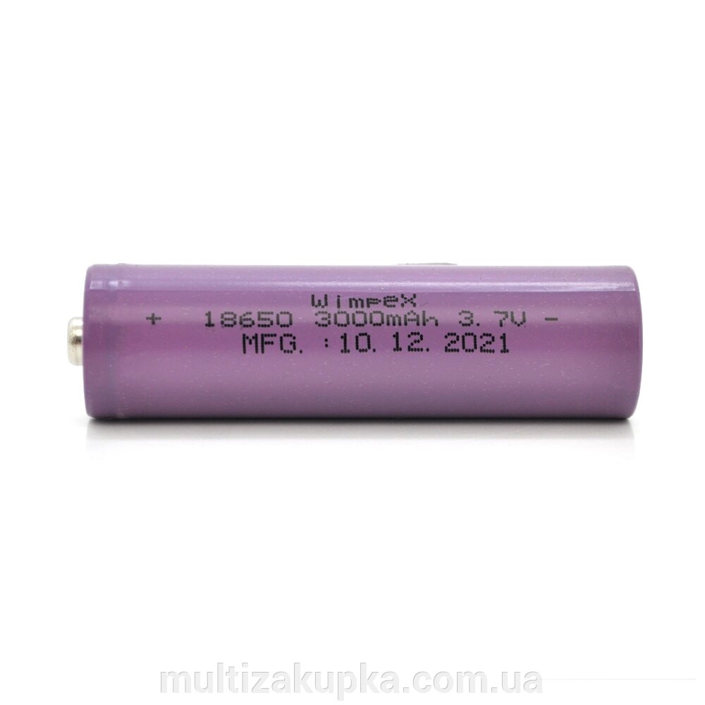 Акумулятор WMP-3000 18650 Li-Ion Tip Top, 1000mAh, 3.7V, Purple від компанії Mультізакупка - фото 1