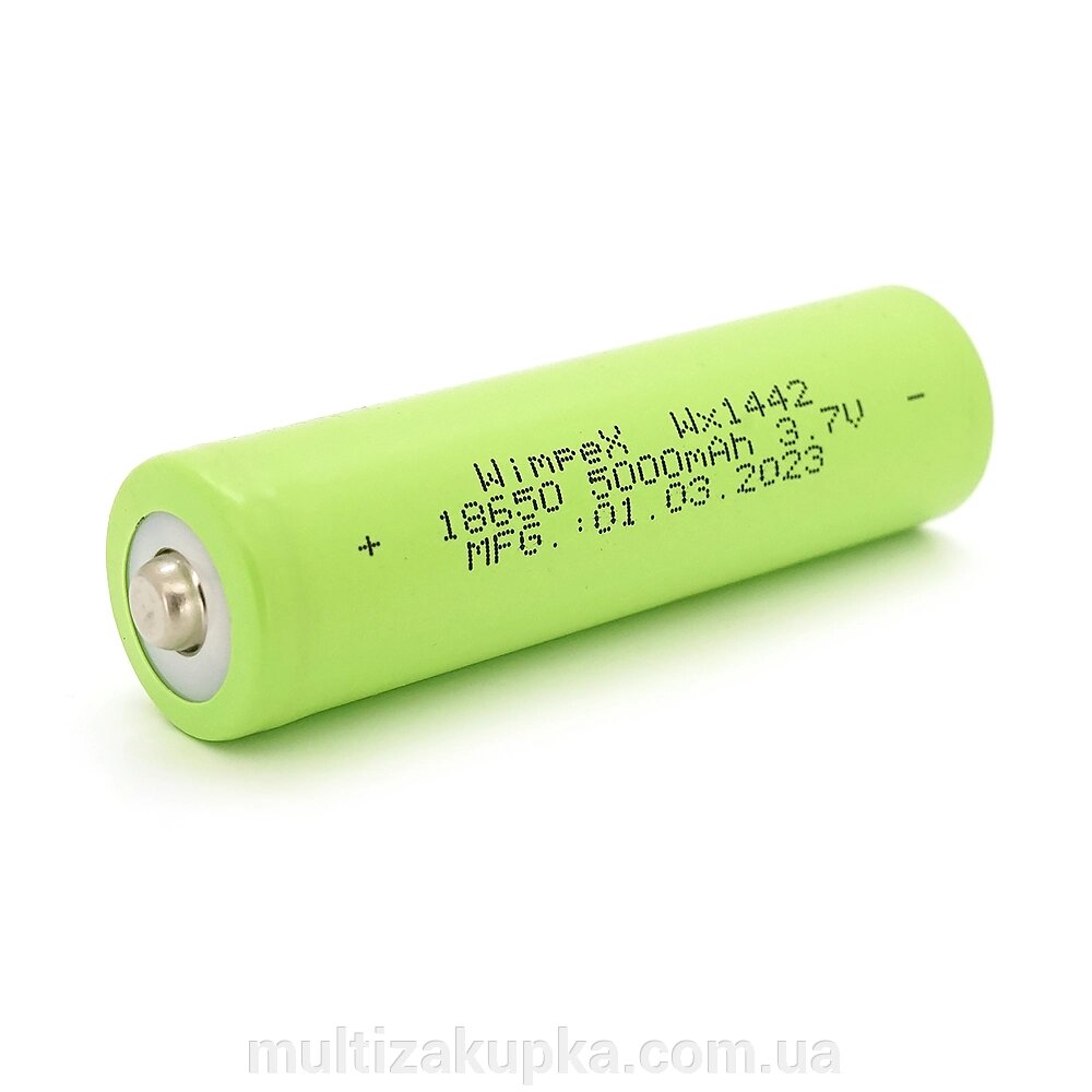 Акумулятор WMP-5000 18650 Li-Ion Tip Top, 2000mAh, 3.7V, Green від компанії Mультізакупка - фото 1