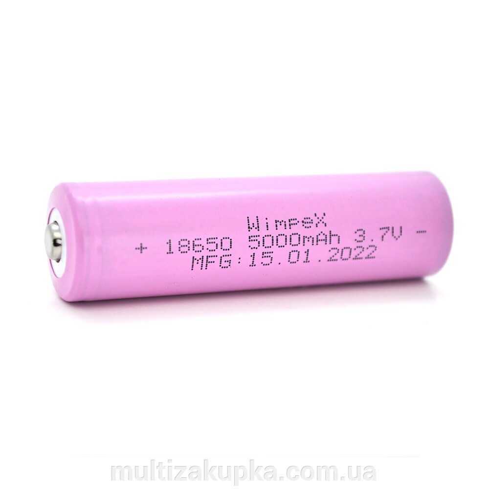 Акумулятор WMP-5000 18650 Li-Ion Tip Top, 2300mAh, 3.7V, Pink від компанії Mультізакупка - фото 1