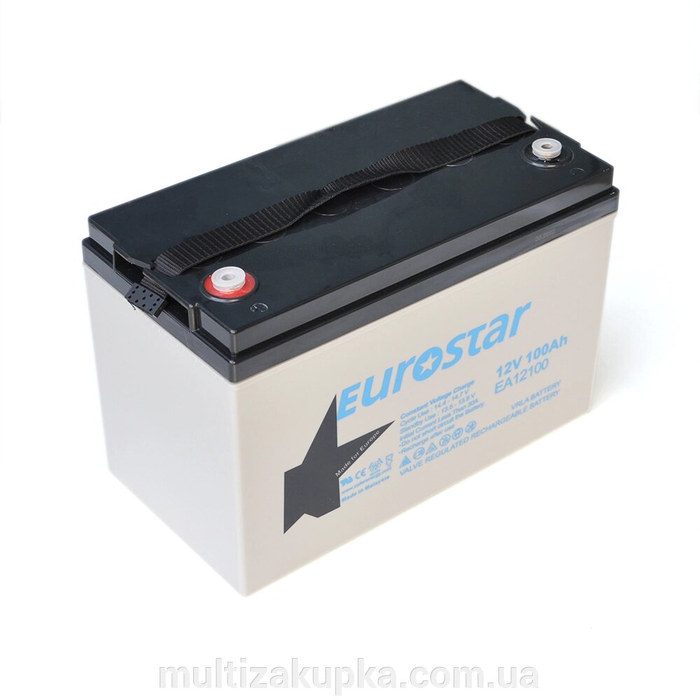 Акумуляторна батарея AGM EUROSTAR EA12100, Gray Case, 12V 100.0Ah (345 x 180 x 270), 28,2 кг, Q1 від компанії Mультізакупка - фото 1