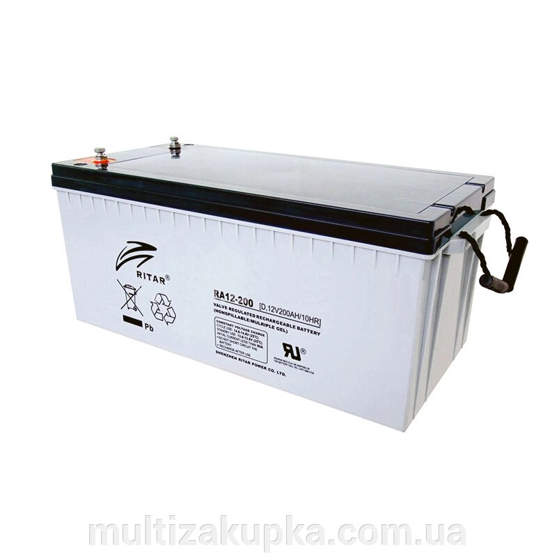 Акумуляторна батарея AGM RITAR RA12-200, Gray Case, 12V 200.0Ah (522 x 240 x 224) Q1 від компанії Mультізакупка - фото 1