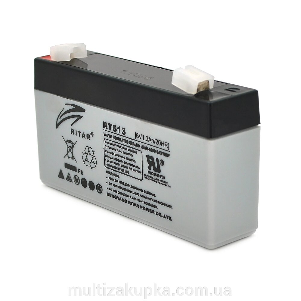 Акумуляторна батарея AGM RITAR RT613, Gray Case, 6V 1.3Ah ( 97х24х 52 (58) ) Q20 від компанії Mультізакупка - фото 1