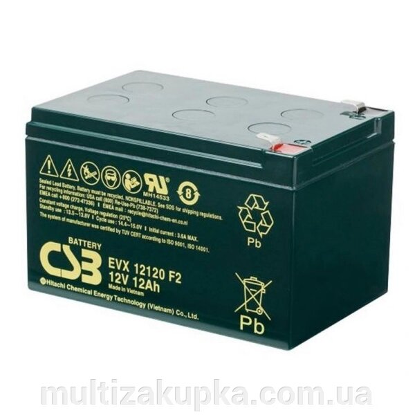 Акумуляторна батарея CSB EVX12120, 12V 12Ah (151х98х94(100) мм, Q6) від компанії Mультізакупка - фото 1