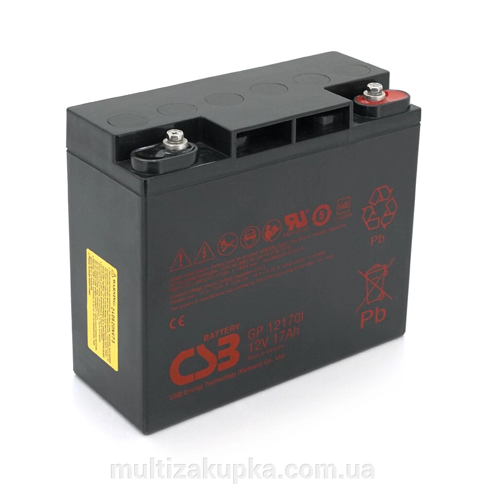 Акумуляторна батарея CSB GP12170I, 12V 17Ah (181х77х167мм), М5, Q4/96 від компанії Mультізакупка - фото 1