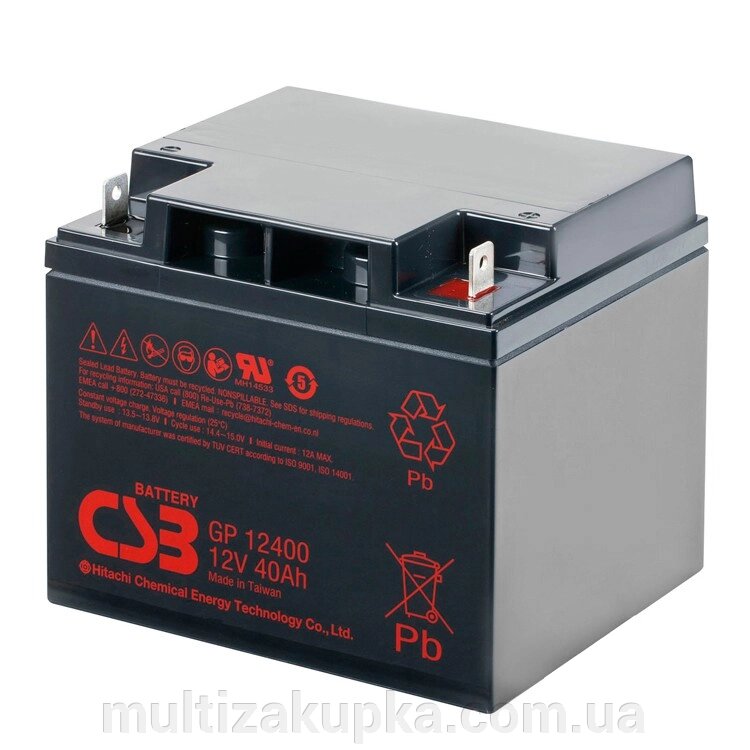 Акумуляторна батарея CSB GP12400, 12V 40Ah ( 197х166х170мм ), Q1 від компанії Mультізакупка - фото 1