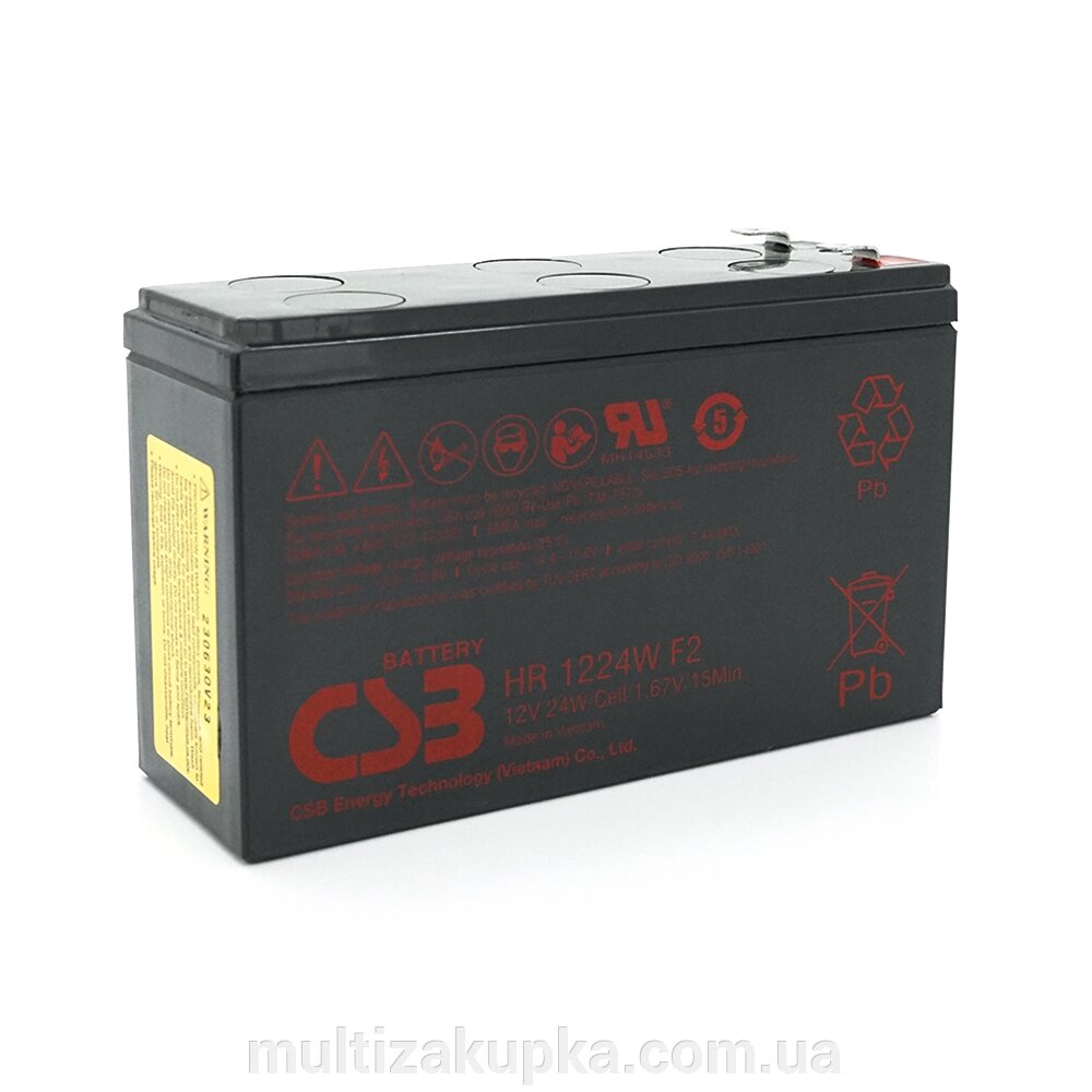 Акумуляторна батарея CSB HR1224WF2, 12V 6.5AH ( 151х51х94мм ) Q12 від компанії Mультізакупка - фото 1