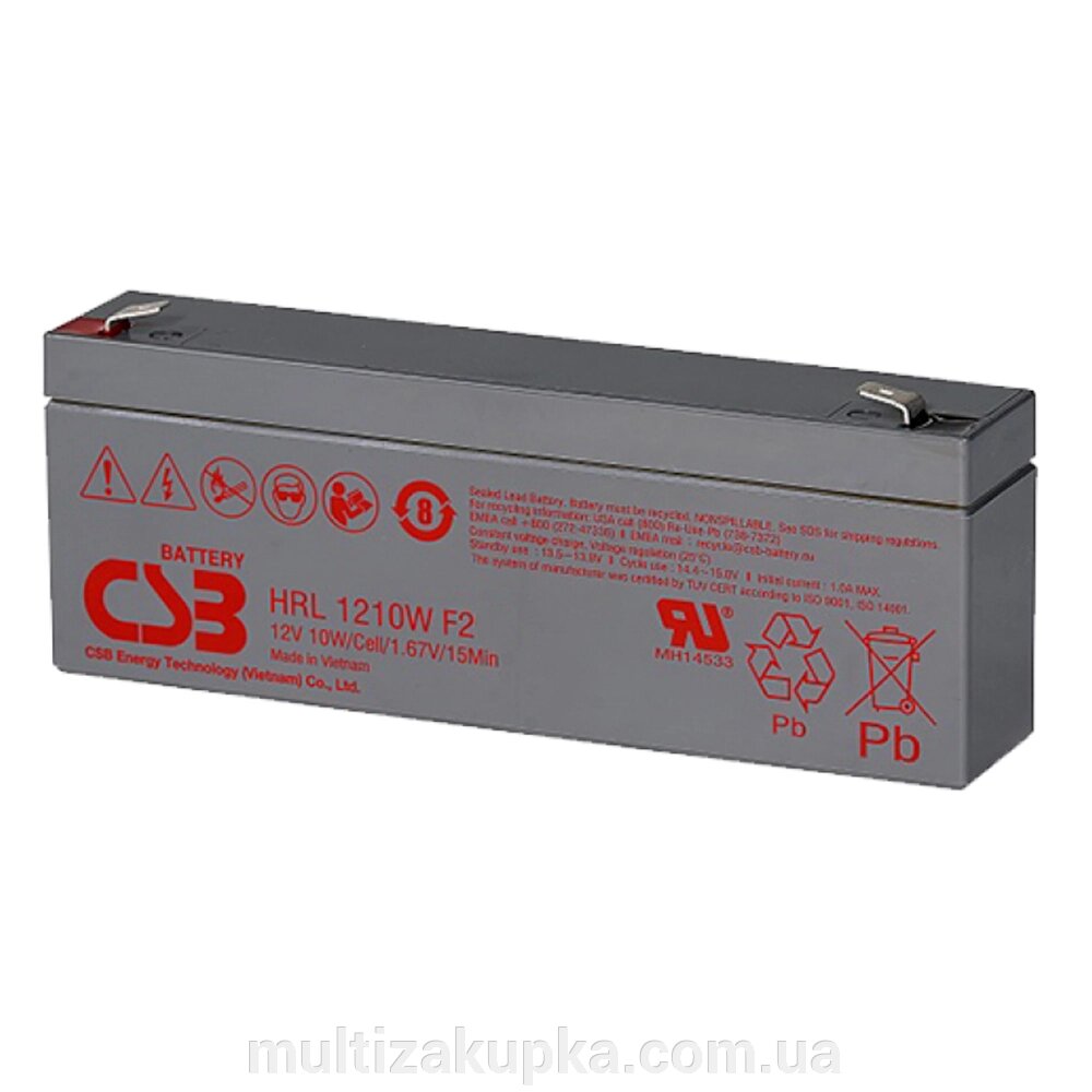 Акумуляторна батарея CSB HRL1210N 12V 2.3Ah (178х34х64мм) від компанії Mультізакупка - фото 1