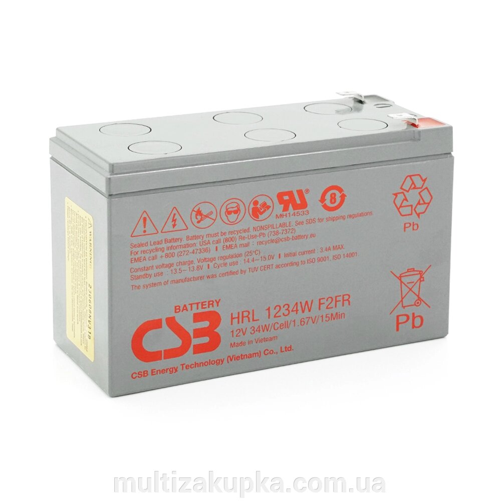 Акумуляторна батарея CSB HRL1234WF2FR, 12V 9Ah (151х65х98мм) Q10 від компанії Mультізакупка - фото 1