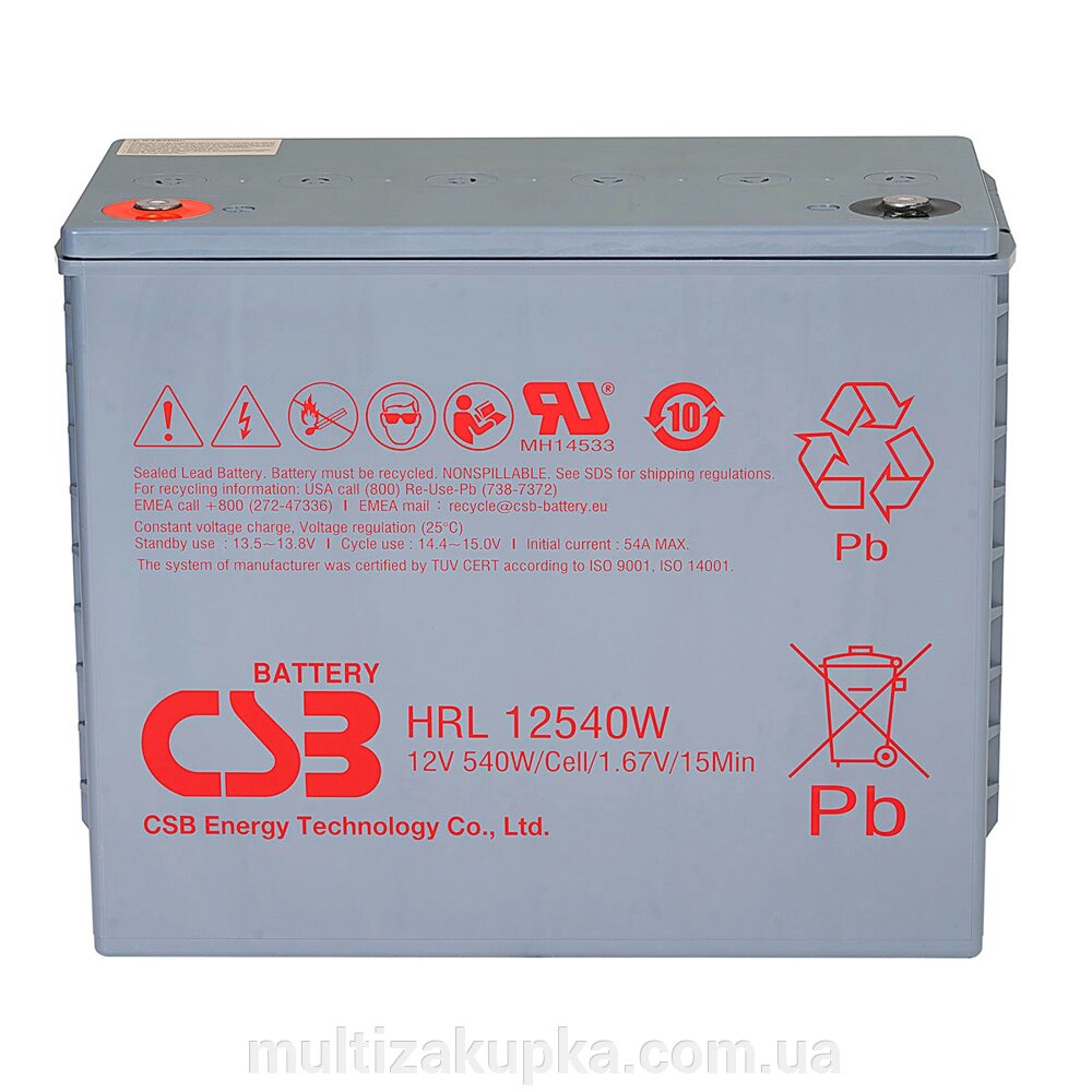 Акумуляторна батарея CSB HRL12540W, 12V 130Ah (343х170х274мм) від компанії Mультізакупка - фото 1