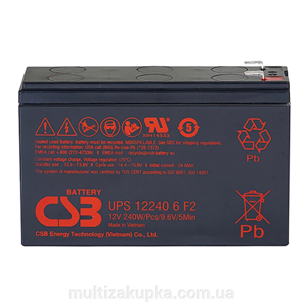 Акумуляторна батарея CSB UPS122460, 12V 5Ah (151х51х94мм), 1.52 kg Q12 від компанії Mультізакупка - фото 1