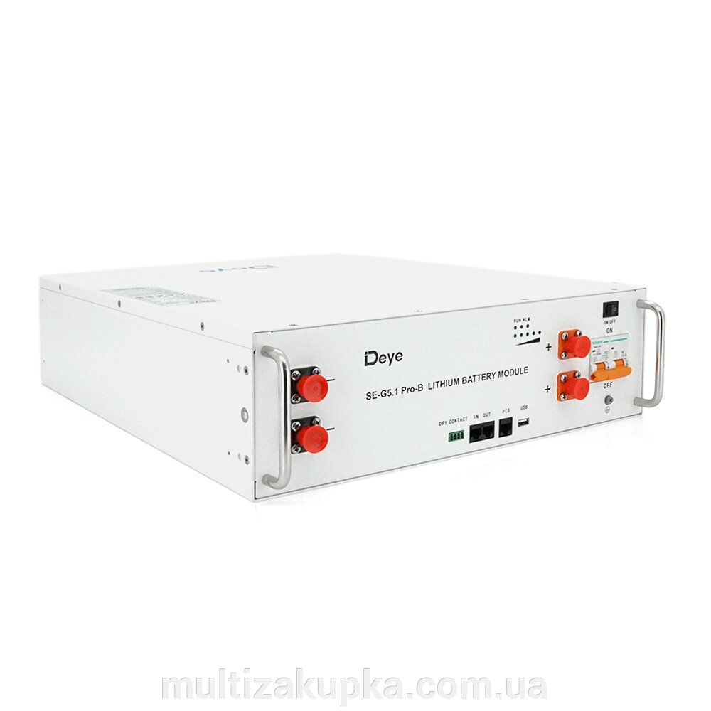 Акумуляторна батарея Deye LiFePO4 SE-G5.1 Pro-B 51,2V 100AH, 5,12kW  BMS50A@16S до 32 parallel CAN/RS485, IP21, від компанії Mультізакупка - фото 1