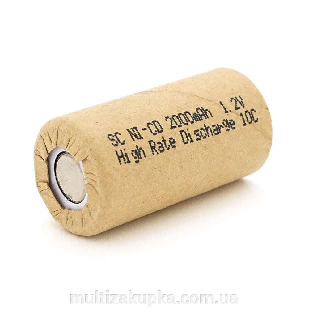 Акумуляторна батарея для шуруповерта Ni-Cd SC PH 2000mAh 1.2V, 10C, 23x43 mm від компанії Mультізакупка - фото 1