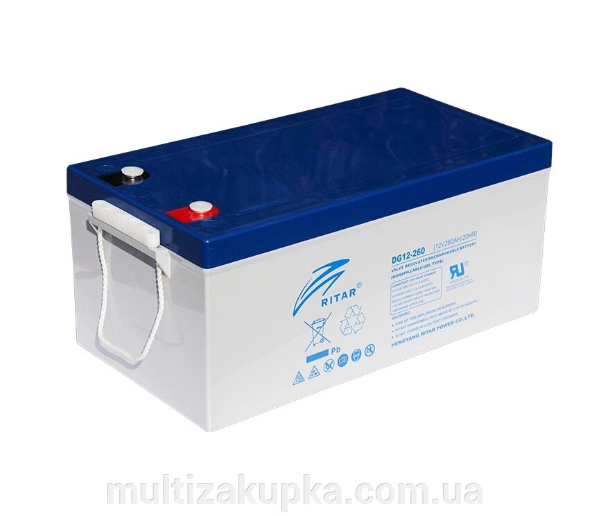 Акумуляторна батарея GEL RITAR DG12-260, Gray Case, 12V 260.0Ah від компанії Mультізакупка - фото 1