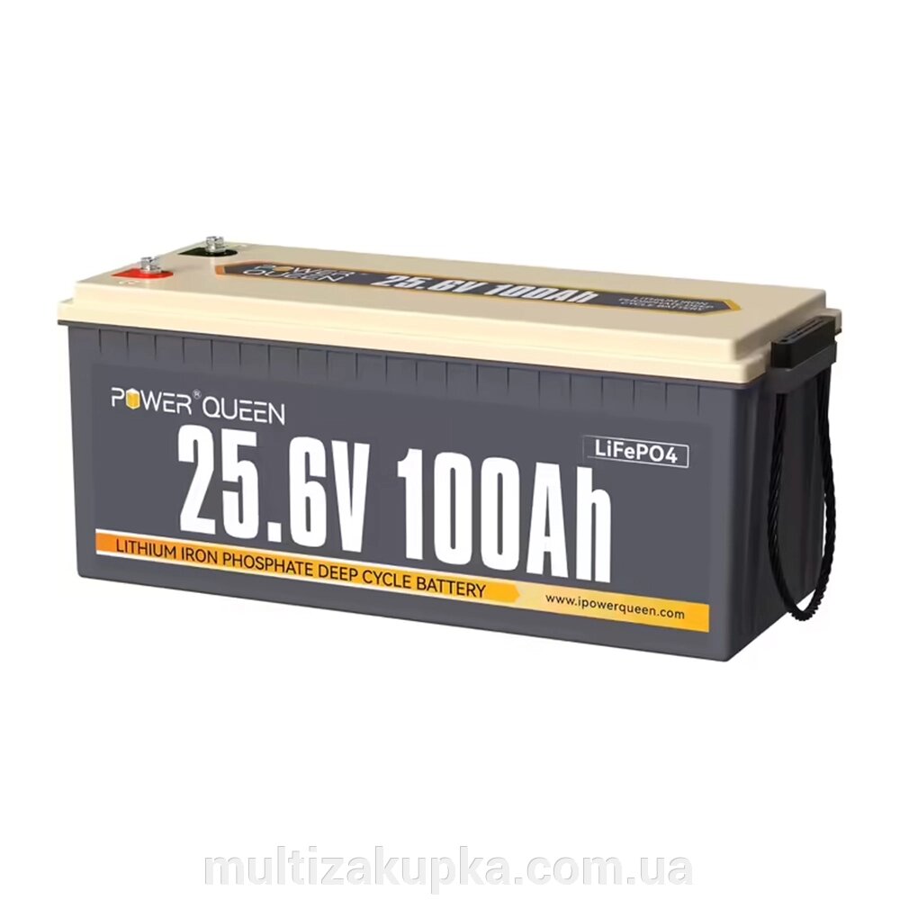 Акумуляторна батарея LiFePO4 Power Queen 24V 100Ah, 2560Wh, BMS 100A, 532*207*215мм від компанії Mультізакупка - фото 1