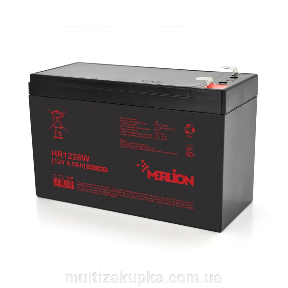 Акумуляторна батарея MERLION HR1228W, 12V 8,5Ah ( 151 х 65 х 94 (100) ) Black Q10/420 від компанії Mультізакупка - фото 1