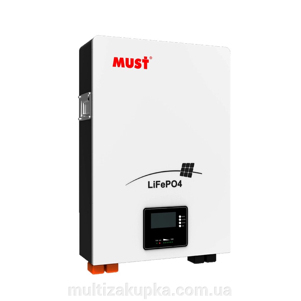 Акумуляторна батарея Must LiFePO4 LP16-48100 51.2V 100Ah, 5,12kWh, BMS100A@16S, CAN2.0/RS232/RS485, 6000 cycles, від компанії Mультізакупка - фото 1