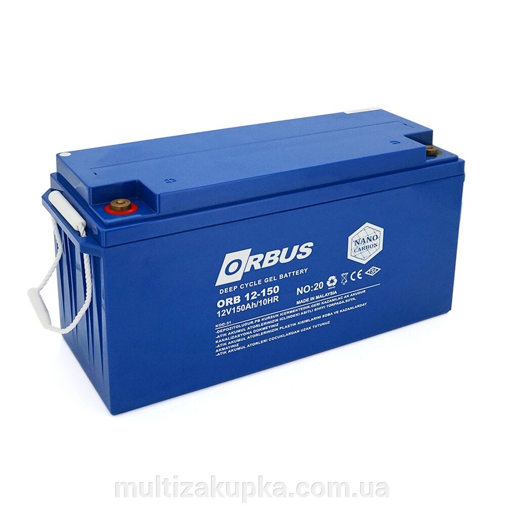 Акумуляторна батарея ORBUS CG12150 GEL 12 V 150 Ah (485 x 172 x 240) Black 47kg Q1/34 від компанії Mультізакупка - фото 1