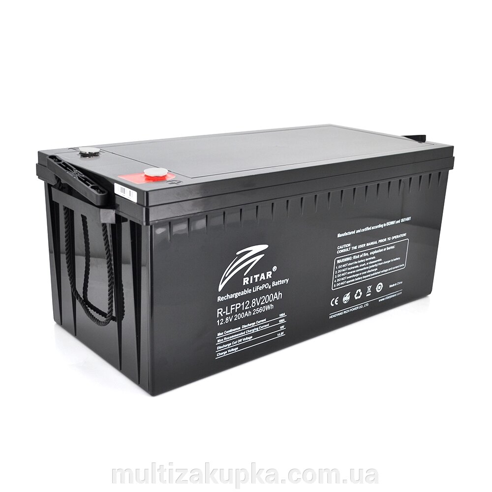 Акумуляторна батарея Ritar LiFePO4 12,8V 200Ah 2560Wh ( 522 х 240 х 219 (224) ) Q1 від компанії Mультізакупка - фото 1