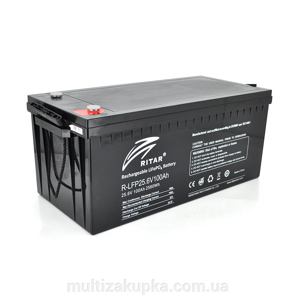 Акумуляторна батарея Ritar LiFePO4 25,6V 100Ah 2560Wh ( 522 х 240 х 219 (224) ) Q1 від компанії Mультізакупка - фото 1