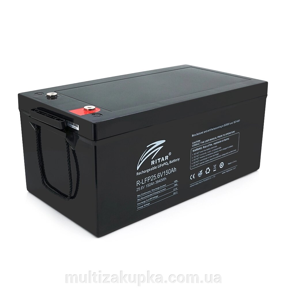 Акумуляторна батарея Ritar LiFePO4 25,6V 150Ah (522 х 240 х 219) Q1 від компанії Mультізакупка - фото 1