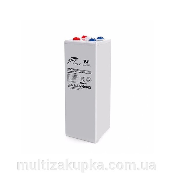 Акумуляторна батарея RITAR OPzV 2-1000, Gray Case, 2V 1000.0Ah (1200 С) ( 233 х 210 х 646(703) ) 57.3 кг Q1/36 від компанії Mультізакупка - фото 1