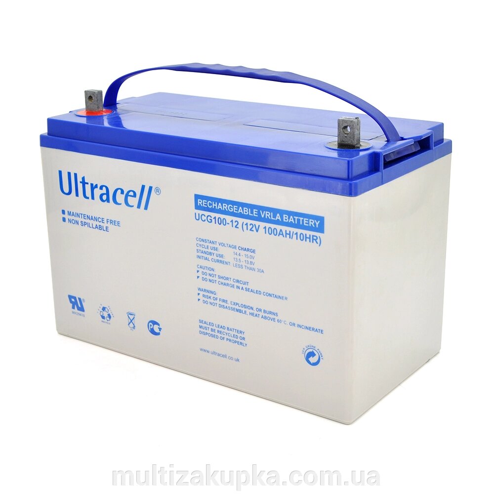 Акумуляторна батарея Ultracell UCG100-12 GEL 12V 100 Ah (328 x 173 x 232) White Q1/48 від компанії Mультізакупка - фото 1