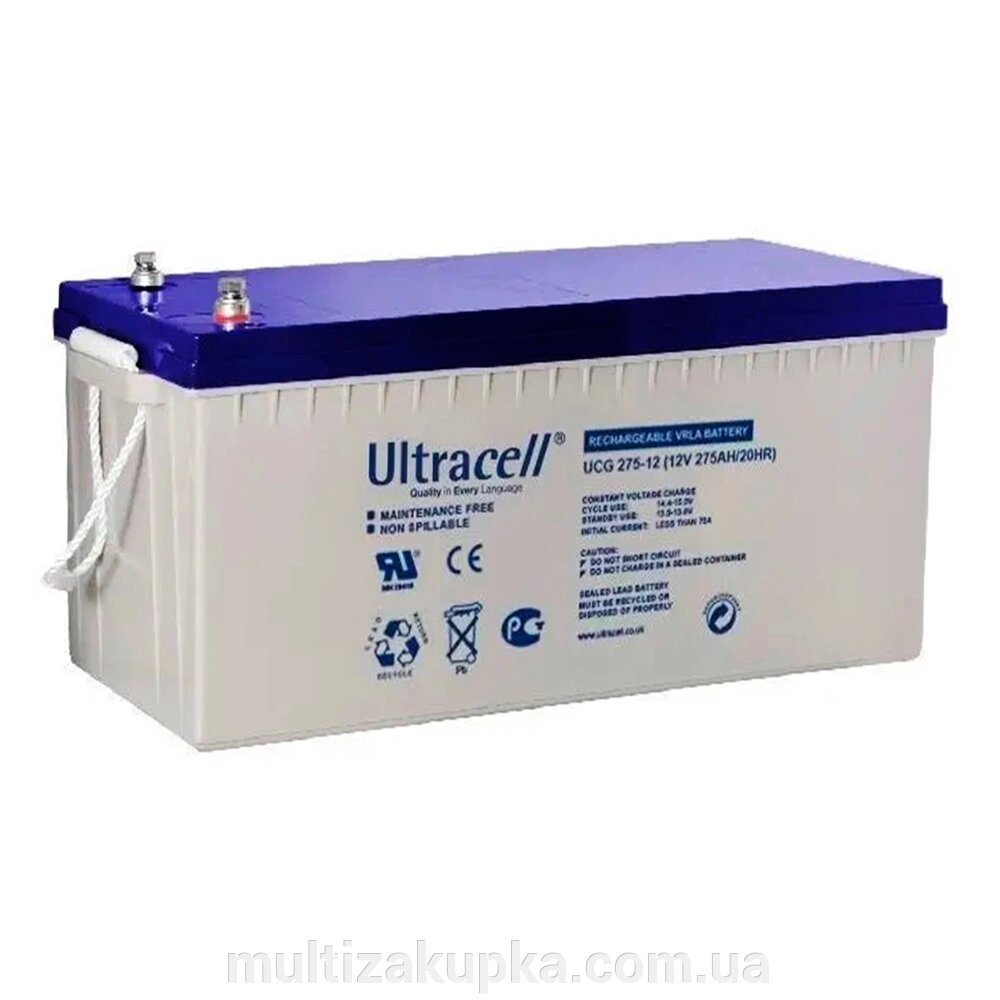 Акумуляторна батарея Ultracell UCG275-12 GEL 12 V 275 Ah (522 x 268 x 226) White Q1/24 від компанії Mультізакупка - фото 1