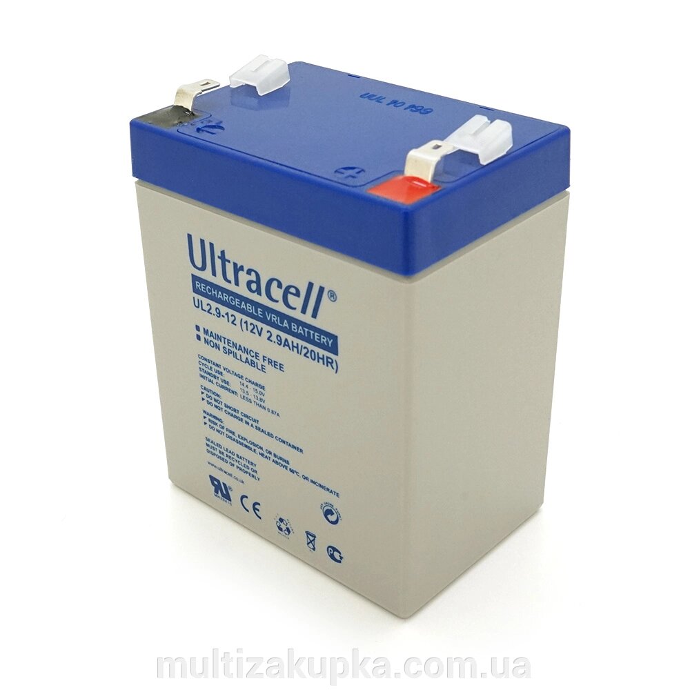 Акумуляторна батарея Ultracell UL2.9-12 AGM 12V 2,9Ah  (79 x 56 x 105) White Q10 від компанії Mультізакупка - фото 1