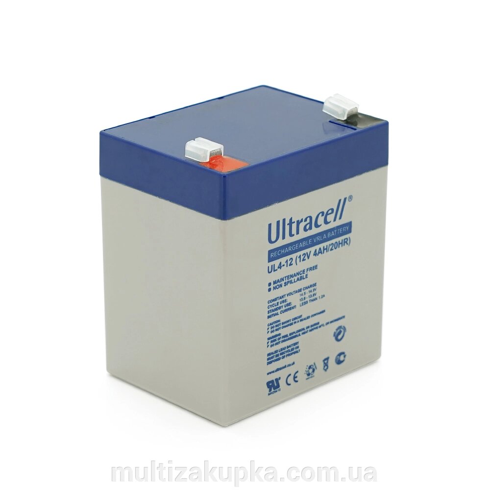 Акумуляторна батарея Ultracell UL4-12 AGM 12V 4 Ah  (90 x 70 x 101) White Q10/420 від компанії Mультізакупка - фото 1