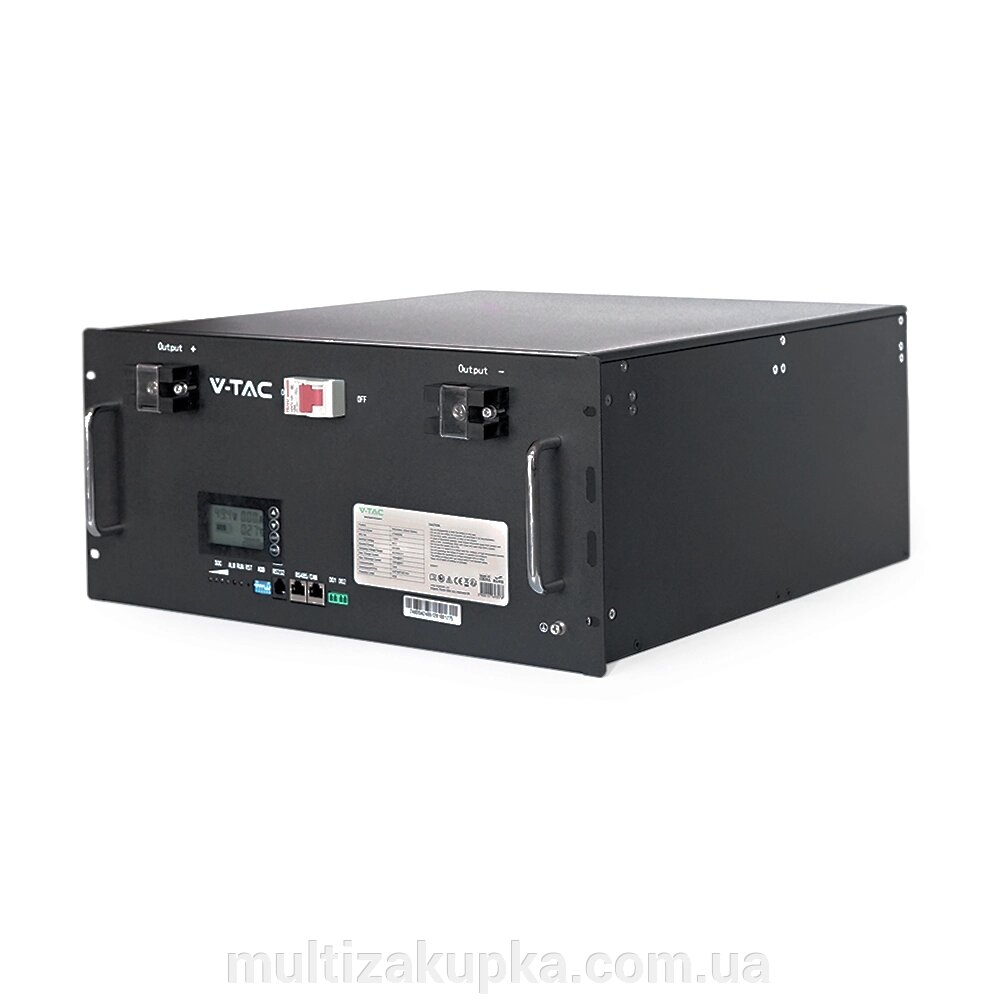 Акумуляторна батарея V-TAC LiFePO4 48V 200Аh 9,6kWh,(100/100A) 445x244x500mm, 78kg від компанії Mультізакупка - фото 1