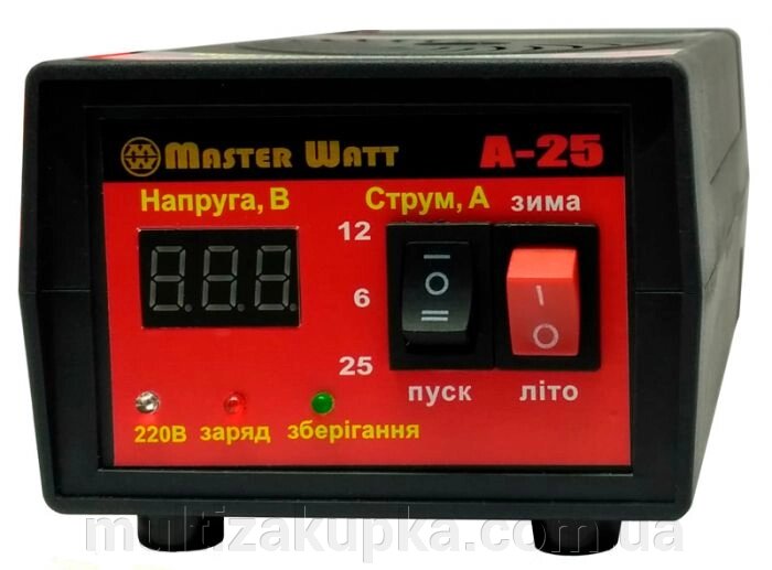 Автоматичне ЗУ для акумулятора MW-AZU12-25A 12V (30-300Ah) (MF, WET, AGM, GEL, CA/CA), 160-240V, Мах струм заряду 25А, від компанії Mультізакупка - фото 1