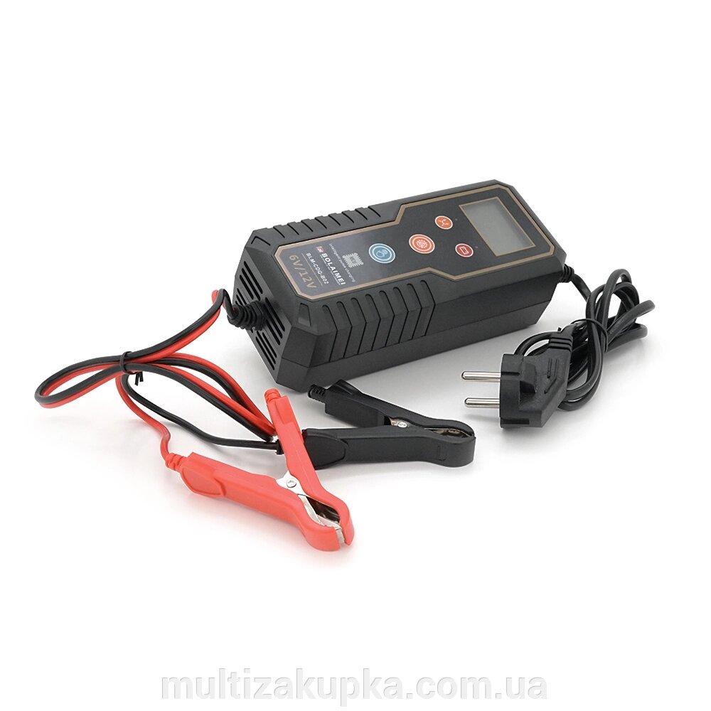 Автоматичний ЗУ для акумулятора 6V/12V, BLM-B02,100-240V, 1,5A, LCD, клемі (AGM/GEL/Lead) від компанії Mультізакупка - фото 1