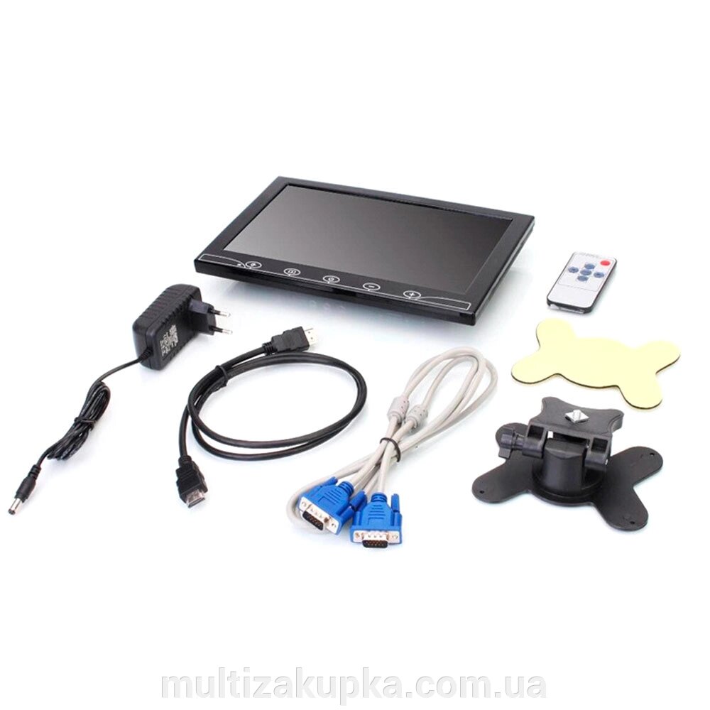 Автомобільний РК-монітор 10.1 ", AV + VGA + HDMI + RCA  роз'єми, 1024 * 600ips, 12-24V, BOX від компанії Mультізакупка - фото 1