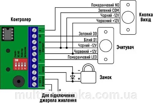 Автономний контролер Варта МКД-2000 (підтримує 125 кГц Em-Marine або Mifare 13,56 МГц), пам'ять 2000 ключів від компанії Mультізакупка - фото 1