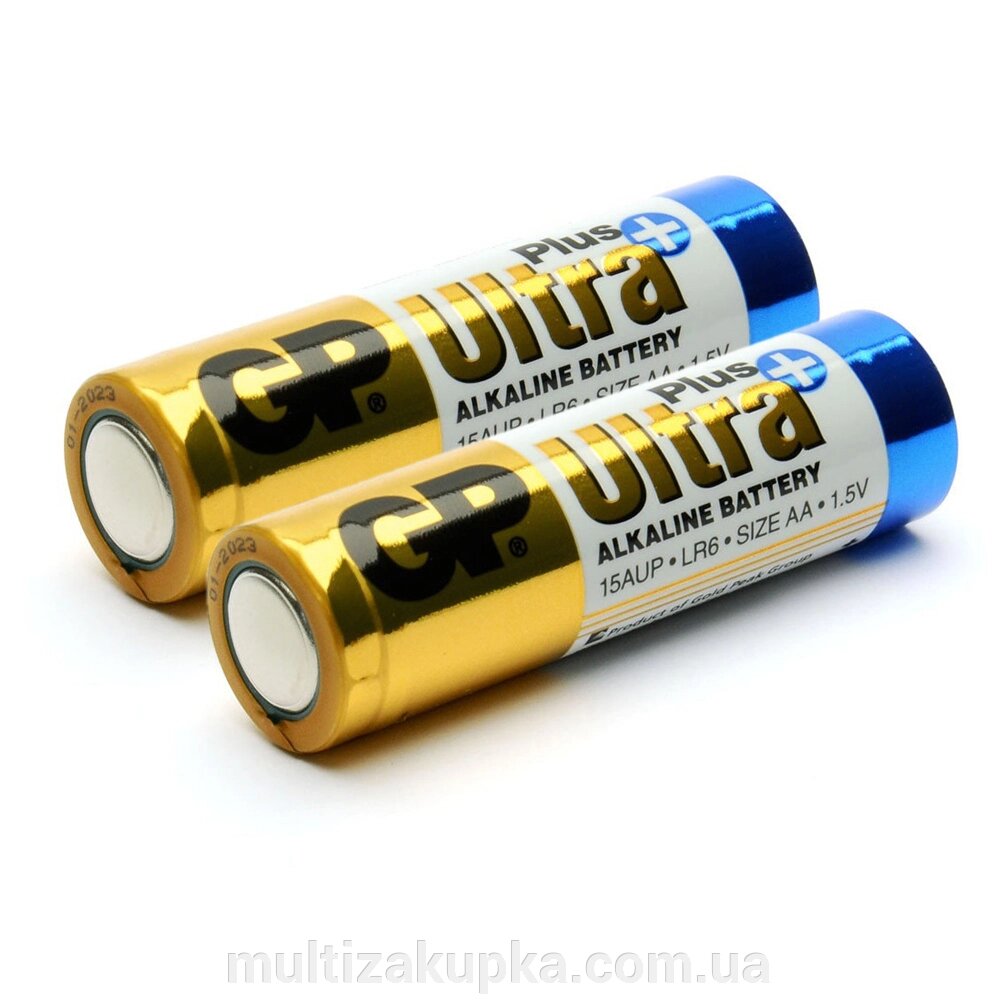 Батарейка GP Ultra Plus 24AUP-2S2, лужна AAA, 2 шт у вакуумній упаковці, ціна за упаковку від компанії Mультізакупка - фото 1