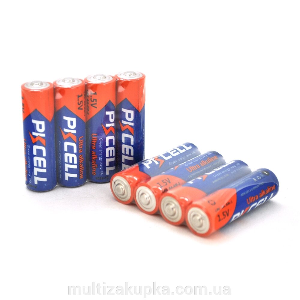 Батарейка лужна PKCELL 1.5V AA/LR6, 4 штуки shrink, Q від компанії Mультізакупка - фото 1