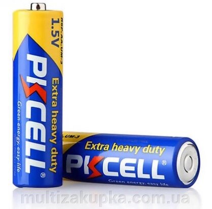 Батарейка сольова PKCELL 1.5V AA/R6, 2 штуки shrink ціна за shrink, Q20/360 від компанії Mультізакупка - фото 1