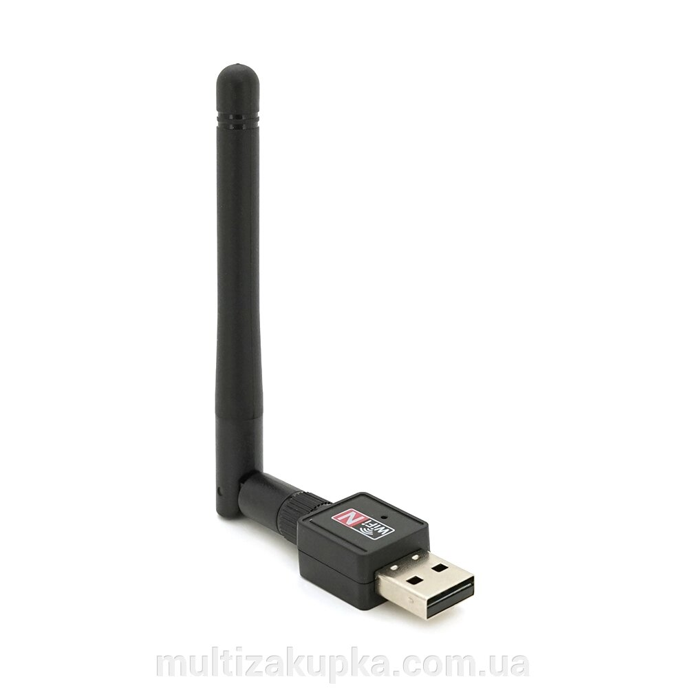 Бездротовий мережевий адаптер з антеною 10см 2DBI Wi-Fi-USB Merlion LV-UW02-2DB, 802.11bgn, 300MB, 2.4 GHz, від компанії Mультізакупка - фото 1