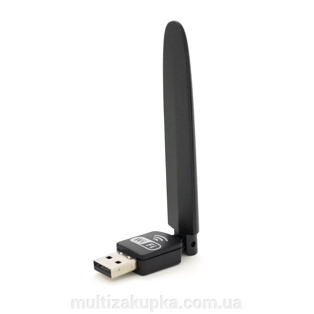 Бездротовий мережевий адаптер з антеною 10см Wi-Fi-USB LV-UW11 -2DB 7601, 802.11bgn, 150MB, 2.4 GHz, WIN7 / XP / Vista від компанії Mультізакупка - фото 1